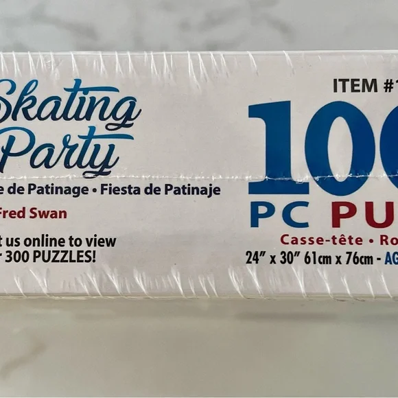 White Mountain Winter Wonderland Puzzle - 1000 Piece - Blue and White - Picture 4 of 4